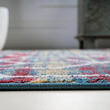 Tumbling Blocks Modern Geometric Area Rug 2